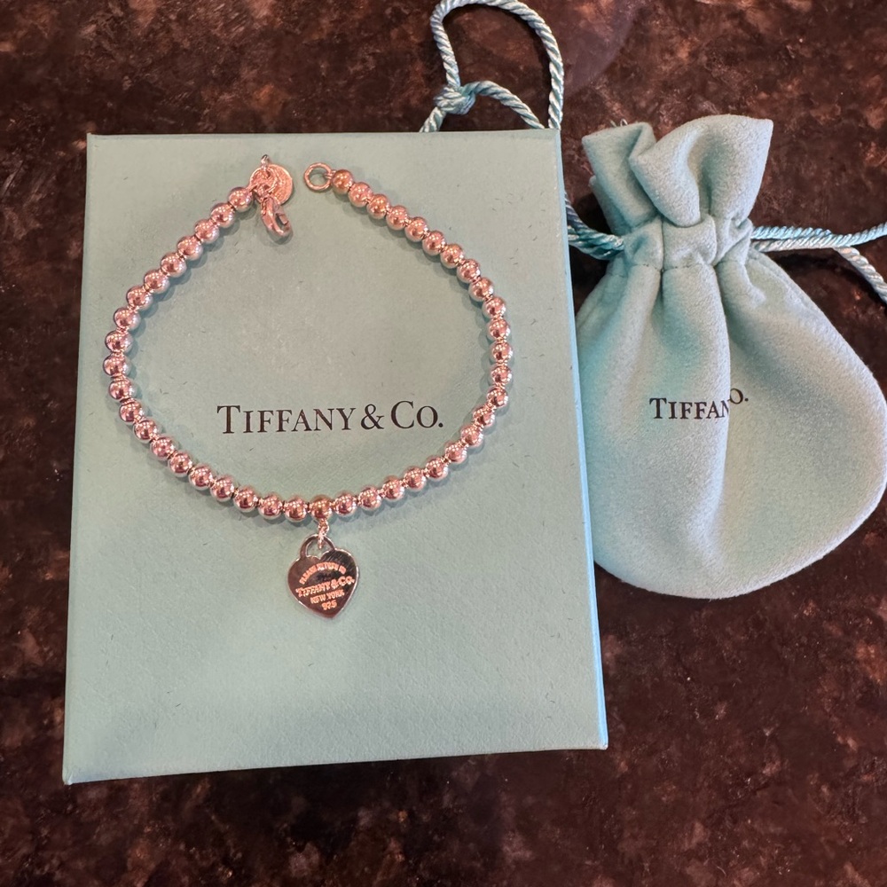 Tiffany & Co. Silver Heart Charm Bracelet